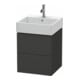 Duravit Meuble sous lavabo L-Cube 48,4x45,9 cm, graphite mat, 2 tiroirs, suspendu-1