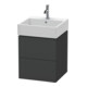 Duravit Meuble sous lavabo L-Cube 48,4x45,9 cm, graphite mat, 2 tiroirs, suspendu-1