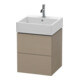 Duravit Meuble sous-lavabo L-Cube 48,4x45,9 cm, laqué, 2 tiroirs, suspendu-1