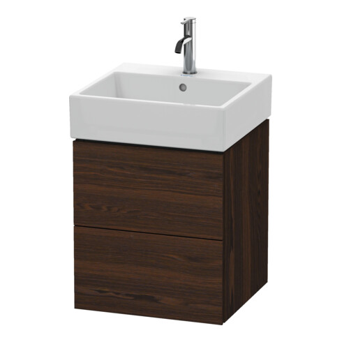 Duravit Meuble sous-lavabo L-Cube 48,4x45,9 cm, noyer, 2 tiroirs, suspendu