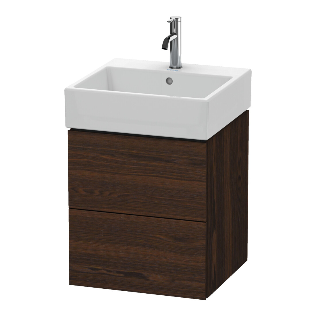Duravit Meuble sous-lavabo L-Cube 48,4x45,9 cm, noyer, 2 tiroirs, suspendu