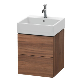 Duravit Meuble sous-lavabo L-Cube 48,4x45,9 cm, noyer naturel, 2 tiroirs, suspendu
