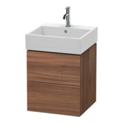 Duravit Meuble sous-lavabo L-Cube 48,4x45,9 cm, noyer naturel, 2 tiroirs, suspendu