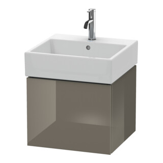 Duravit Meuble sous-lavabo L-Cube 48,4x45,9cm, gris brillant, 1 tiroir, suspendu