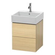 Duravit Meuble sous-lavabo L-Cube 48,4x45,9cm, méd. chêne, 2 tiroirs, suspendu