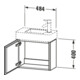 Duravit Meuble sous-lavabo L-Cube 48x24x40 cm, suspendu, porte droite, chêne médium