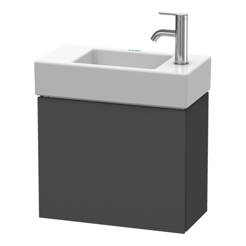 Duravit Meuble sous lavabo L-Cube 48x24x40 cm, suspendu, porte gauche, graphite mat