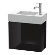 Duravit Meuble sous lavabo L-Cube 48x24x40 cm, suspendu, porte gauche, noir brillant-1