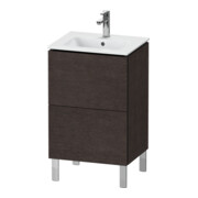 Duravit Meuble sous lavabo L-Cube 52x42,1x70,4 cm, 2 tiroirs, chêne foncé mat