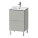 Duravit Meuble sous-lavabo L-Cube 52x42,1x70,4 cm, 2 tiroirs, debout, béton gris-1