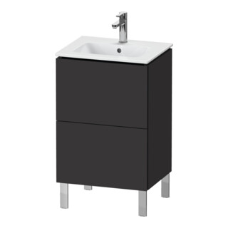 Duravit Meuble sous lavabo L-Cube 52x42,1x70,4 cm, 2 tiroirs, debout, graphite mat