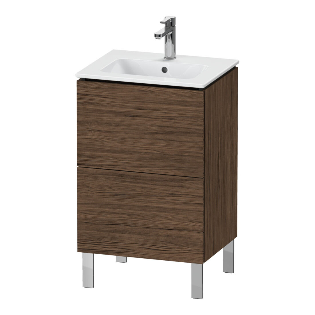 Duravit Meuble sous-lavabo L-Cube 52x42,1x70,4 cm, 2 tiroirs, debout, noyer foncé