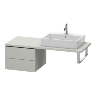 Duravit Meuble sous lavabo L-Cube 52x54,7 cm, béton gris, 2 tiroirs