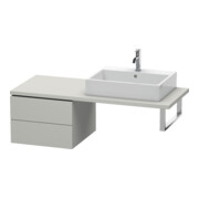 Duravit Meuble sous lavabo L-Cube 52x54,7 cm, béton gris, 2 tiroirs