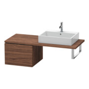 Duravit Meuble sous lavabo L-Cube 52x54,7 cm, noyer foncé, pour console, 1 tiroir