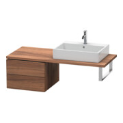 Duravit Meuble sous lavabo L-Cube 52x54,7 cm, noyer naturel, 2 tiroirs