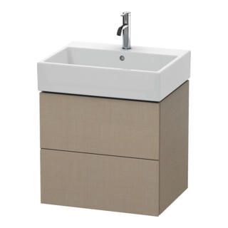 Duravit Meuble sous-lavabo L-Cube 58,4 x 45,9 cm, beige, 2 tiroirs, suspendu