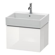 Duravit Meuble sous-lavabo L-Cube 58,4 x 45,9 cm, blanc brillant, 1 tiroir, suspendu