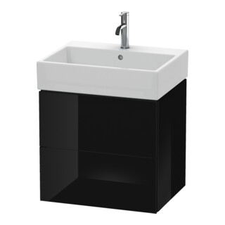 Duravit Meuble sous lavabo L-Cube 58,4 x 45,9 cm, blanc brillant, 2 tiroirs, suspendu