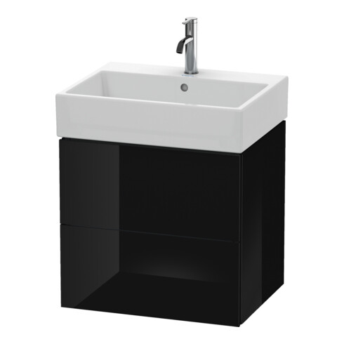 Duravit Meuble sous lavabo L-Cube 58,4 x 45,9 cm, blanc brillant, 2 tiroirs, suspendu