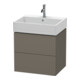 Duravit Meuble sous-lavabo L-Cube 58,4 x 45,9 cm, blanc mat, 2 tiroirs, suspendu-1