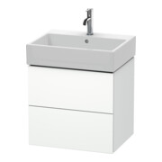 Duravit Meuble sous lavabo L-Cube 58,4 x 45,9 cm, blanc mat, 2 tiroirs, suspendu