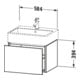 Duravit Meuble sous-lavabo L-Cube 58,4 x 45,9 cm, blanc œuf, 1 tiroir, suspendu-4