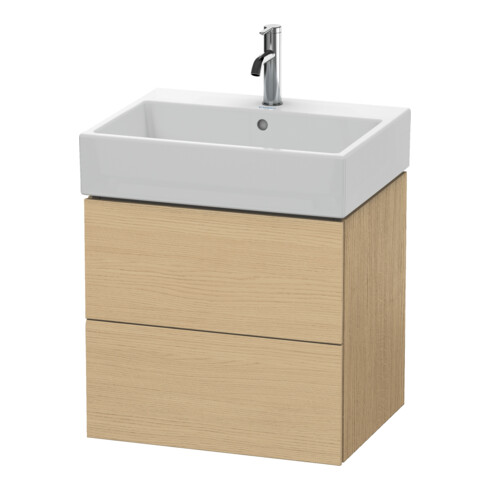 Duravit Meuble sous-lavabo L-Cube 58,4 x 45,9 cm, blanc œuf, 2 tiroirs, suspendu