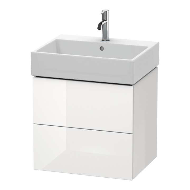 Duravit Meuble sous-lavabo L-Cube 58,4 x 45,9 cm, graphite mat, 2 tiroirs, suspendu