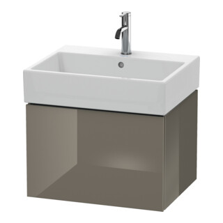 Duravit Meuble sous lavabo L-Cube 58,4 x 45,9 cm, gris brillant, 1 tiroir, suspendu