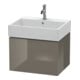 Duravit Meuble sous lavabo L-Cube 58,4 x 45,9 cm, gris brillant, 1 tiroir, suspendu-1