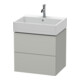 Duravit Meuble sous lavabo L-Cube 58,4 x 45,9 cm, gris mat, 2 tiroirs, suspendu-1
