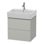 Duravit Meuble sous lavabo L-Cube 58,4 x 45,9 cm, gris mat, 2 tiroirs, suspendu-1