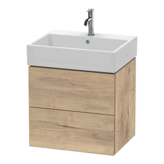Duravit Meuble sous lavabo L-Cube 58,4 x 45,9 cm, marbre œuf, 2 tiroirs, suspendu