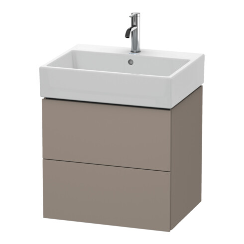 Duravit Meuble sous-lavabo L-Cube 58,4x45,9 cm, bas mat, 2 tiroirs, suspendu