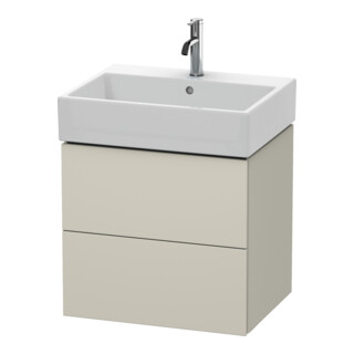 Duravit Meuble sous-lavabo L-Cube 58,4x45,9 cm, taupe, 2 tiroirs, suspendu