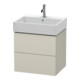 Duravit Meuble sous-lavabo L-Cube 58,4x45,9 cm, taupe, 2 tiroirs, suspendu-1
