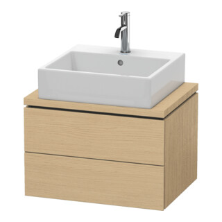 Duravit Meuble sous lavabo L-Cube 62x47,7 cm, blanc œuf, 2 tiroirs