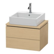 Duravit Meuble sous lavabo L-Cube 62x47,7 cm, blanc œuf, 2 tiroirs