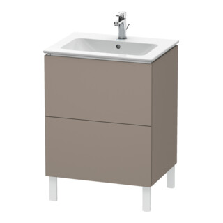 Duravit Meuble sous lavabo L-Cube 62x48,1 cm, bas mat, 2 tiroirs, sur pied