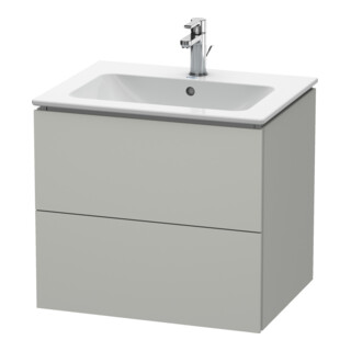Duravit Meuble sous-lavabo L-Cube 62x48,1 cm, béton gris, 2 tiroirs, suspendu