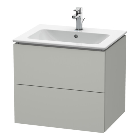 Duravit Meuble sous-lavabo L-Cube 62x48,1 cm, béton gris, 2 tiroirs, suspendu
