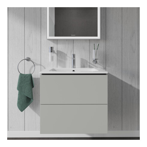 Duravit Meuble sous-lavabo L-Cube 62x48,1 cm, béton gris, 2 tiroirs, suspendu