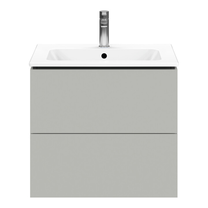 Duravit Meuble sous-lavabo L-Cube 62x48,1 cm, béton gris, 2 tiroirs, suspendu