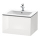 Duravit Meuble sous-lavabo L-Cube 62x48,1 cm, blanc brillant, 1 tiroir, suspendu-1