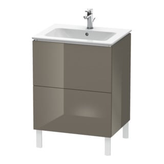 Duravit Meuble sous lavabo L-Cube 62x48,1 cm, blanc brillant, 2 tiroirs, debout