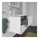 Duravit Meuble sous lavabo L-Cube 62x48,1 cm, blanc brillant, 2 tiroirs, suspendu