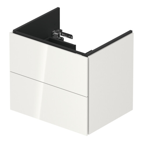 Duravit Meuble sous lavabo L-Cube 62x48,1 cm, blanc brillant, 2 tiroirs, suspendu