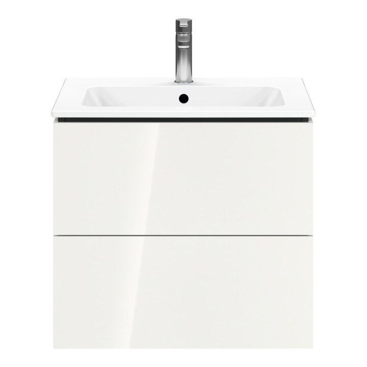 Duravit Meuble sous lavabo L-Cube 62x48,1 cm, blanc brillant, 2 tiroirs, suspendu