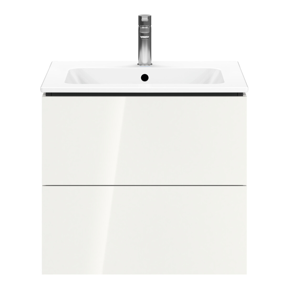 Duravit Meuble sous lavabo L-Cube 62x48,1 cm, blanc brillant, 2 tiroirs, suspendu